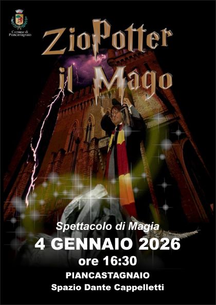 Il 4 gennaio a Piancastagnaio arriva Zio Potter