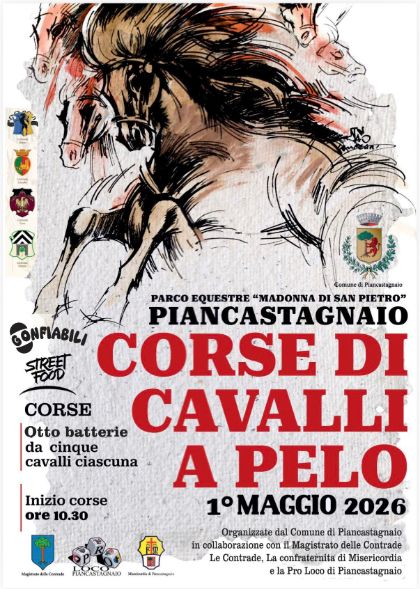 Corse a pelo, modifiche a viabilità e sicurezza per il 1° maggio a Piancastagnaio