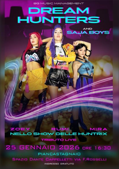 Dream Hunters arriva a Piancastagnaio: uno spettacolo tra pop, danza e avventura”